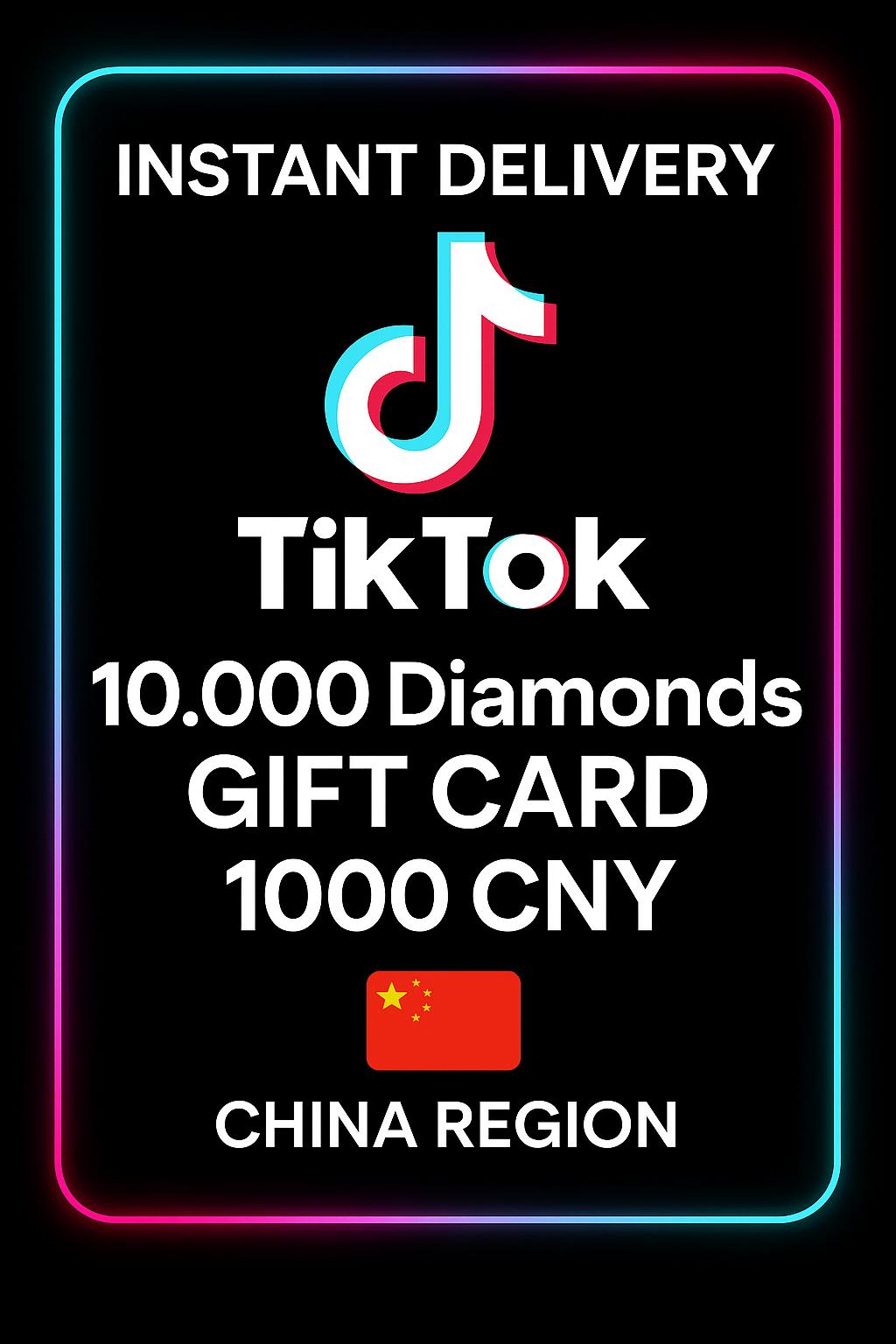 TikTok - Douyin Κάρτα Δώρου 10.000 Διαμάντια 1000 CNY