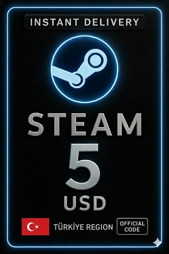 Steam Cüzdan Hediye Kartı - 5 USD (Türkiye)