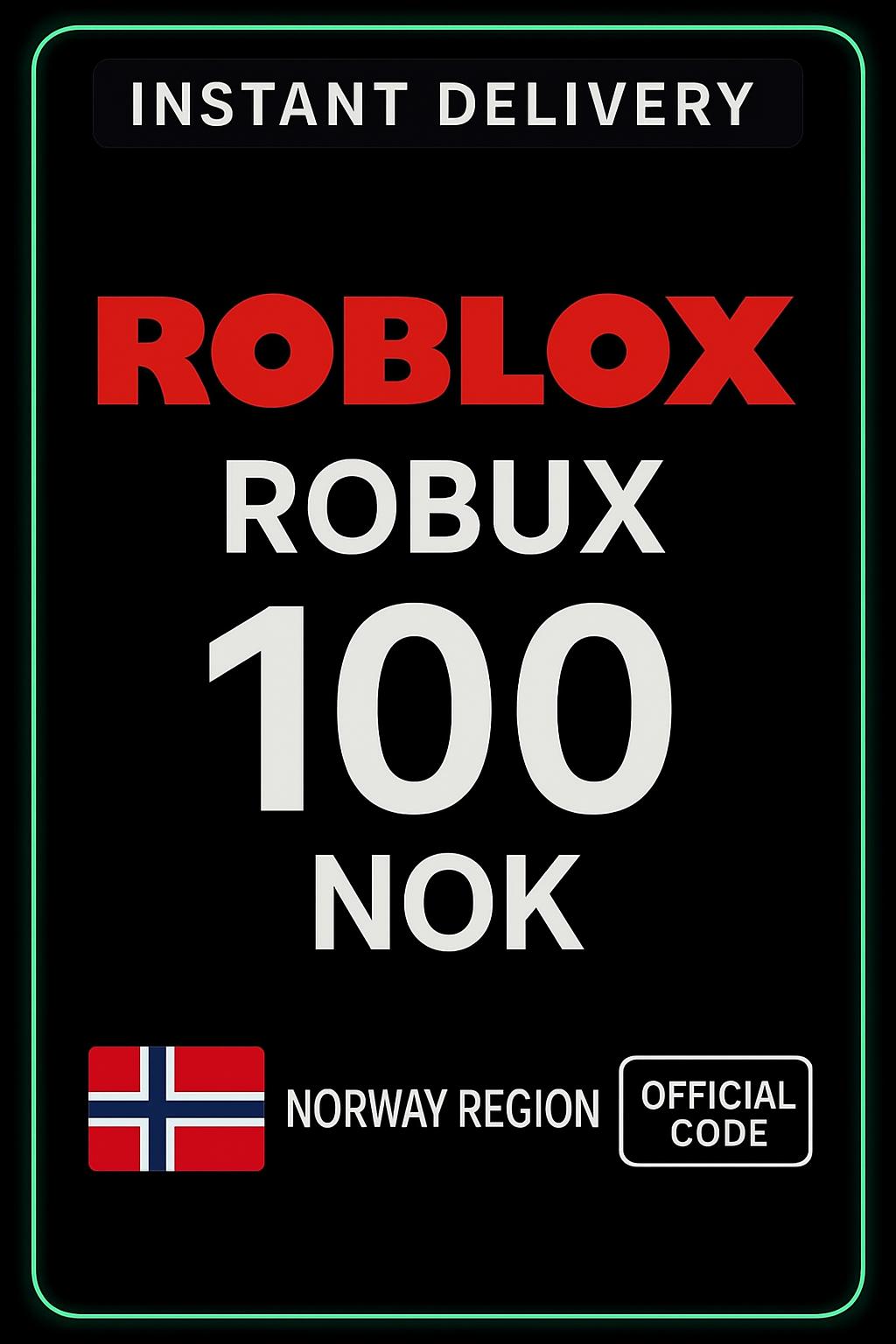 Roblox 100 NOK Game Card (NO)