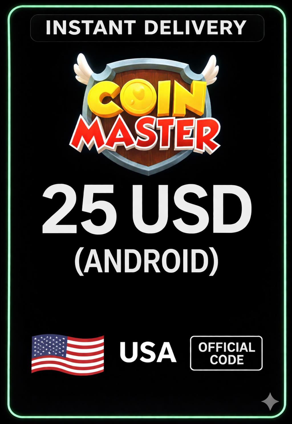 Coin Master (Android) - 25 $ US
