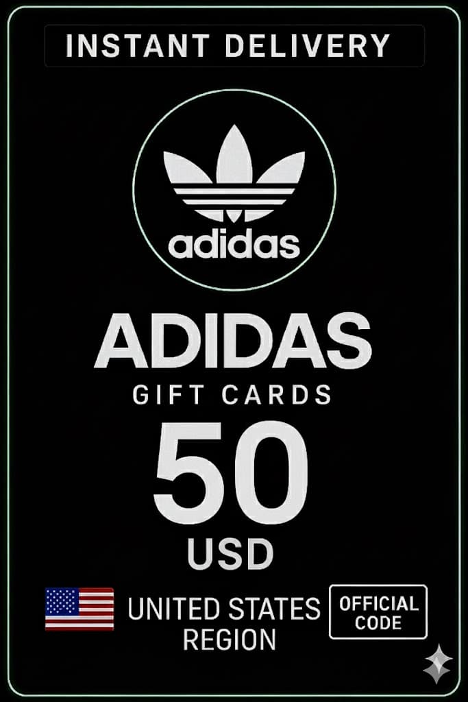 Adidas gavekort 50 USD
