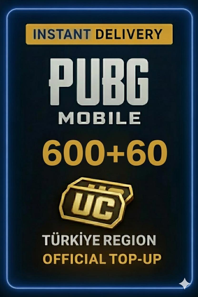 PUBG Mobile - 600+60 UC Top-Up (Turkey)