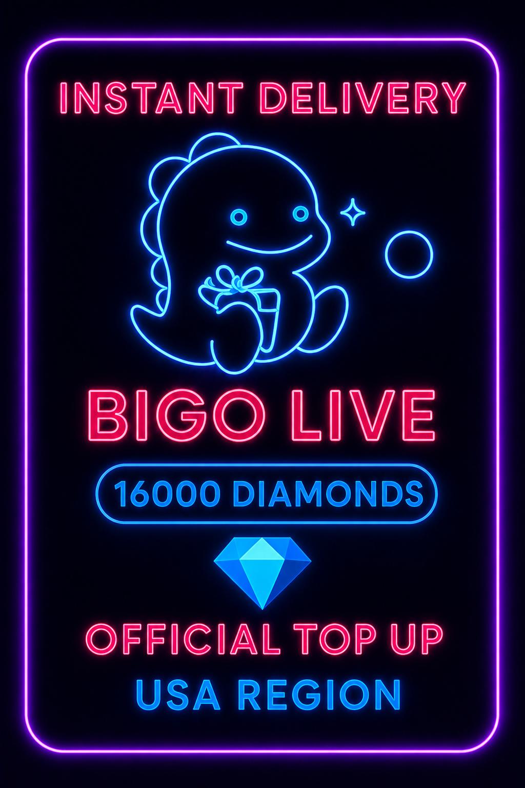Bigo Live - 16000 Diamonds (Top-Up) (US)
