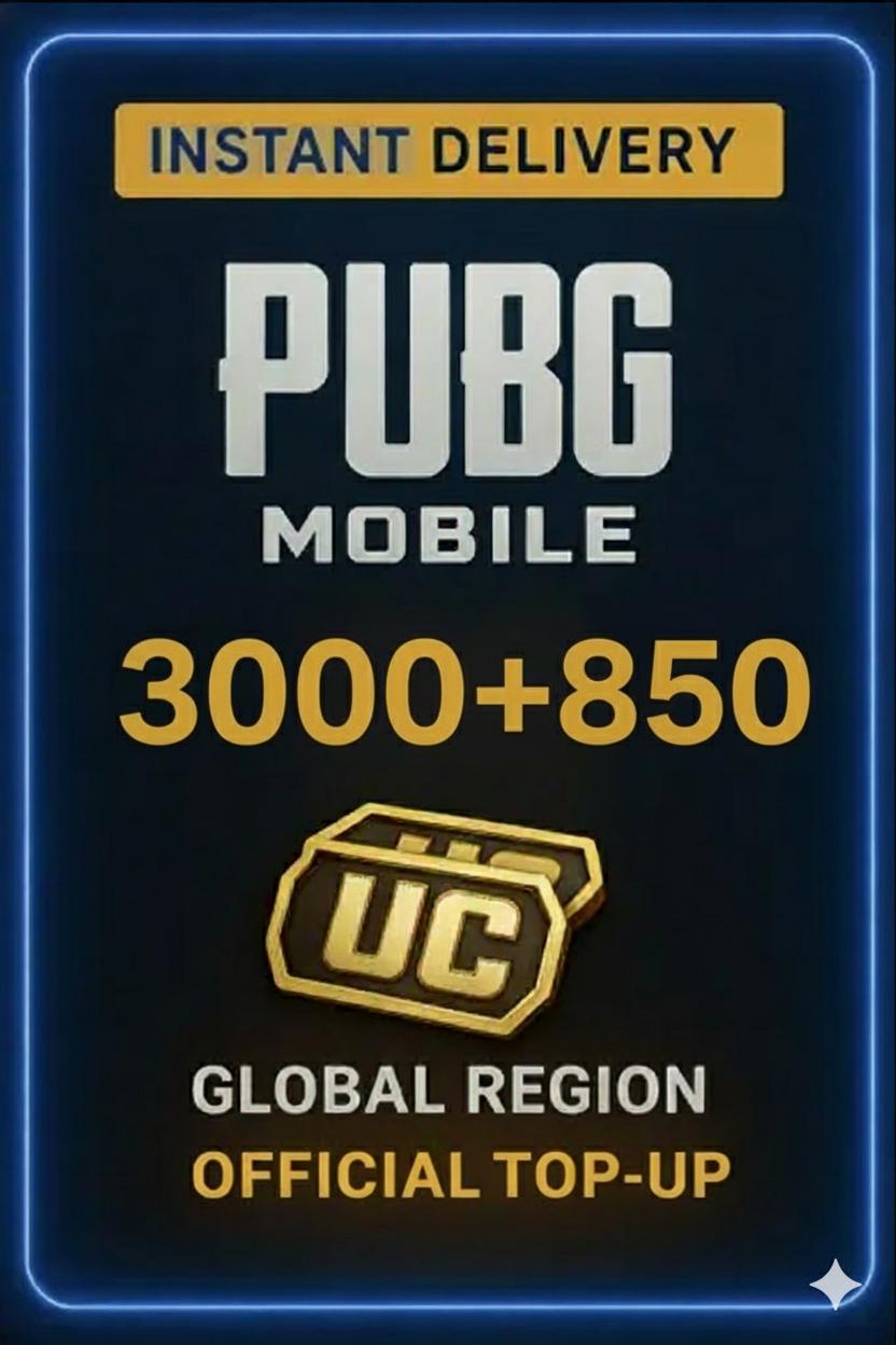 PUBG Mobile 3000+850 UC - Top-Up