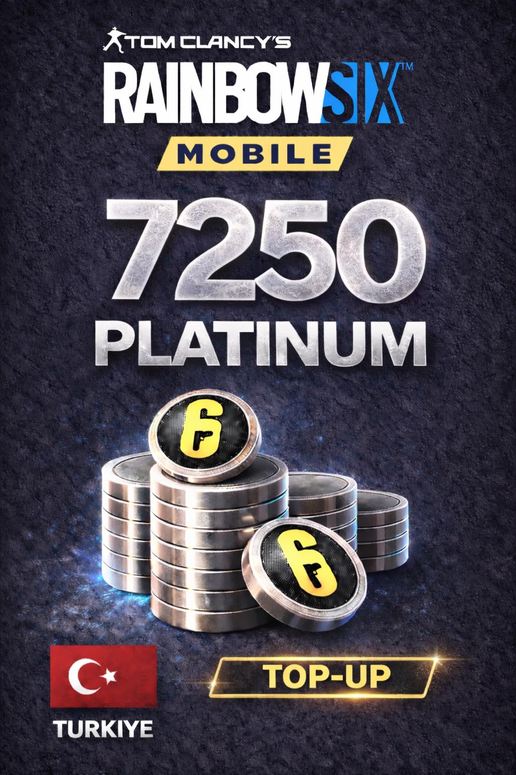 Rainbow Six Mobile - 7250 Platinum Top-Up (Turkiye)