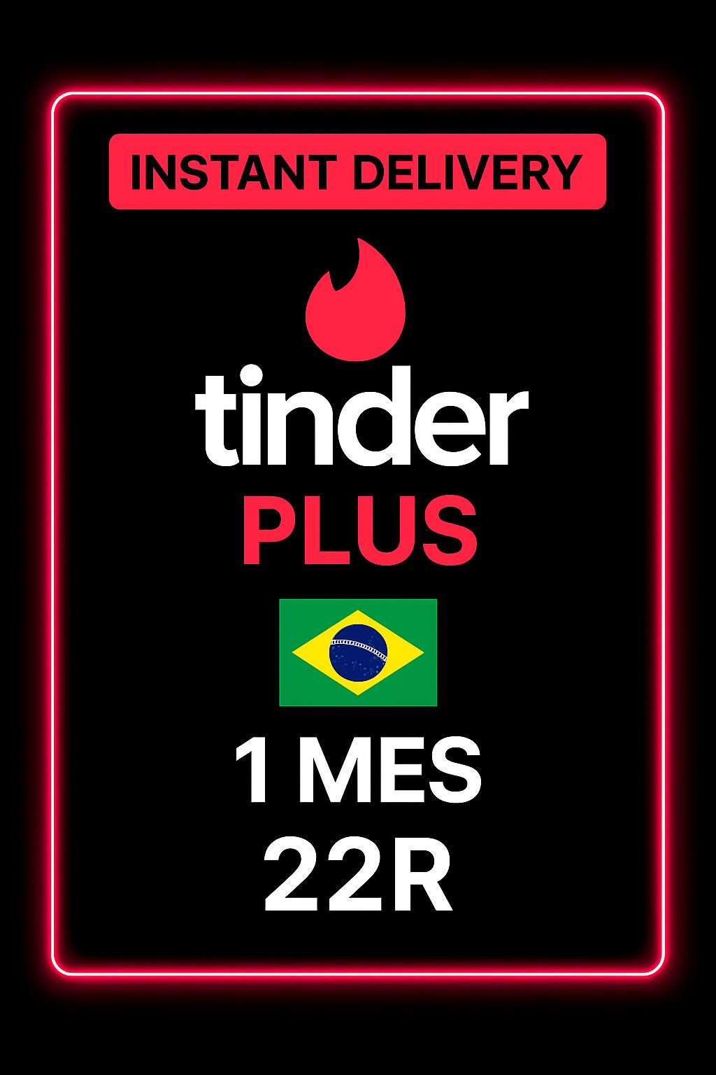 Tinder Plus 1 Měsíc 22R - Brazílie