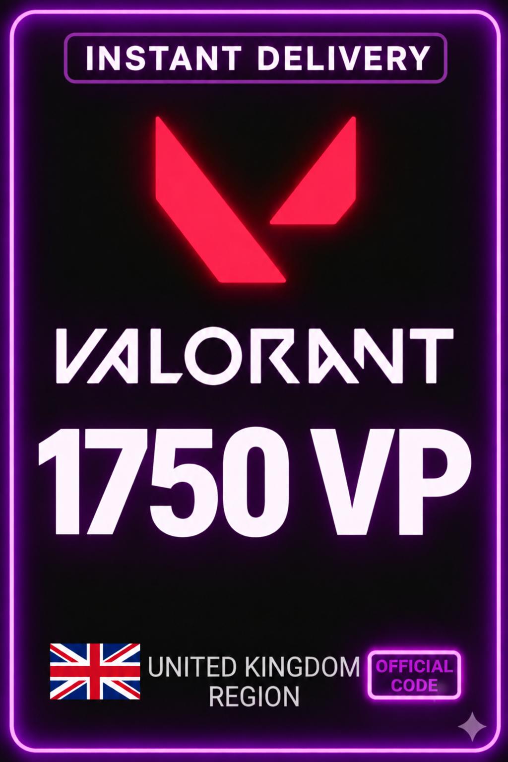 Valorant Points - 1750 VP (UK Server)