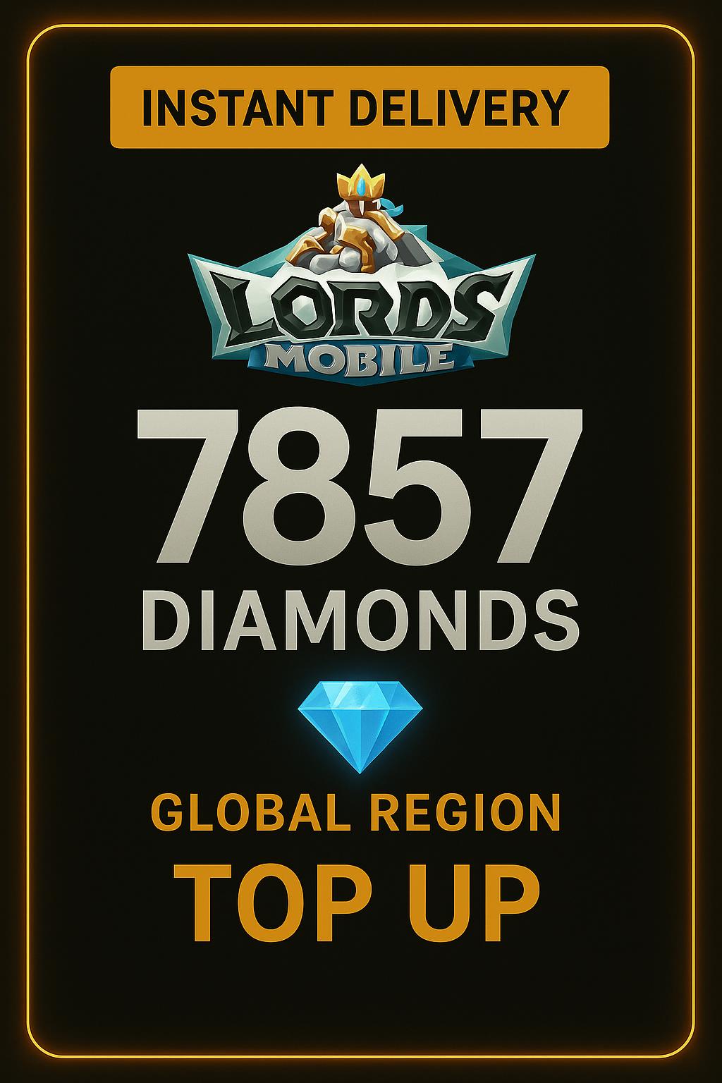 Lords Mobile 7857 Diamonds Top Up