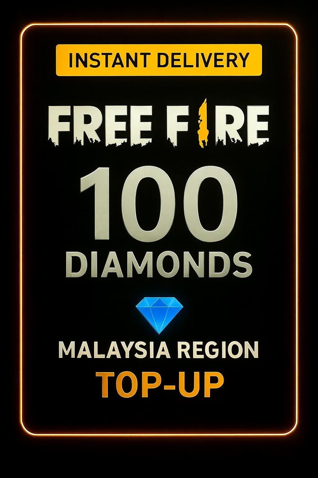 Recarga de 100 Diamantes en Free Fire (Malasia)