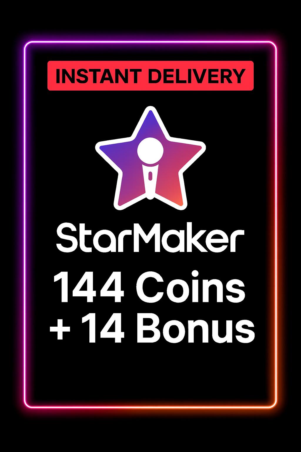 StarMaker 144 Coins + 14 Bonus Top Up