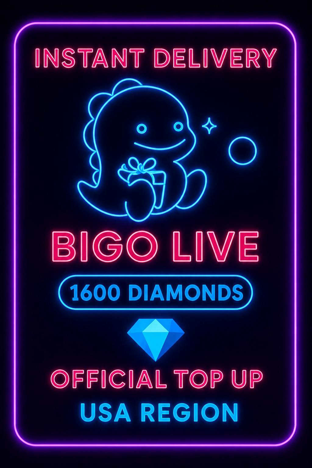 Bigo Live - 1600 Diamonds (Top-Up) (US)