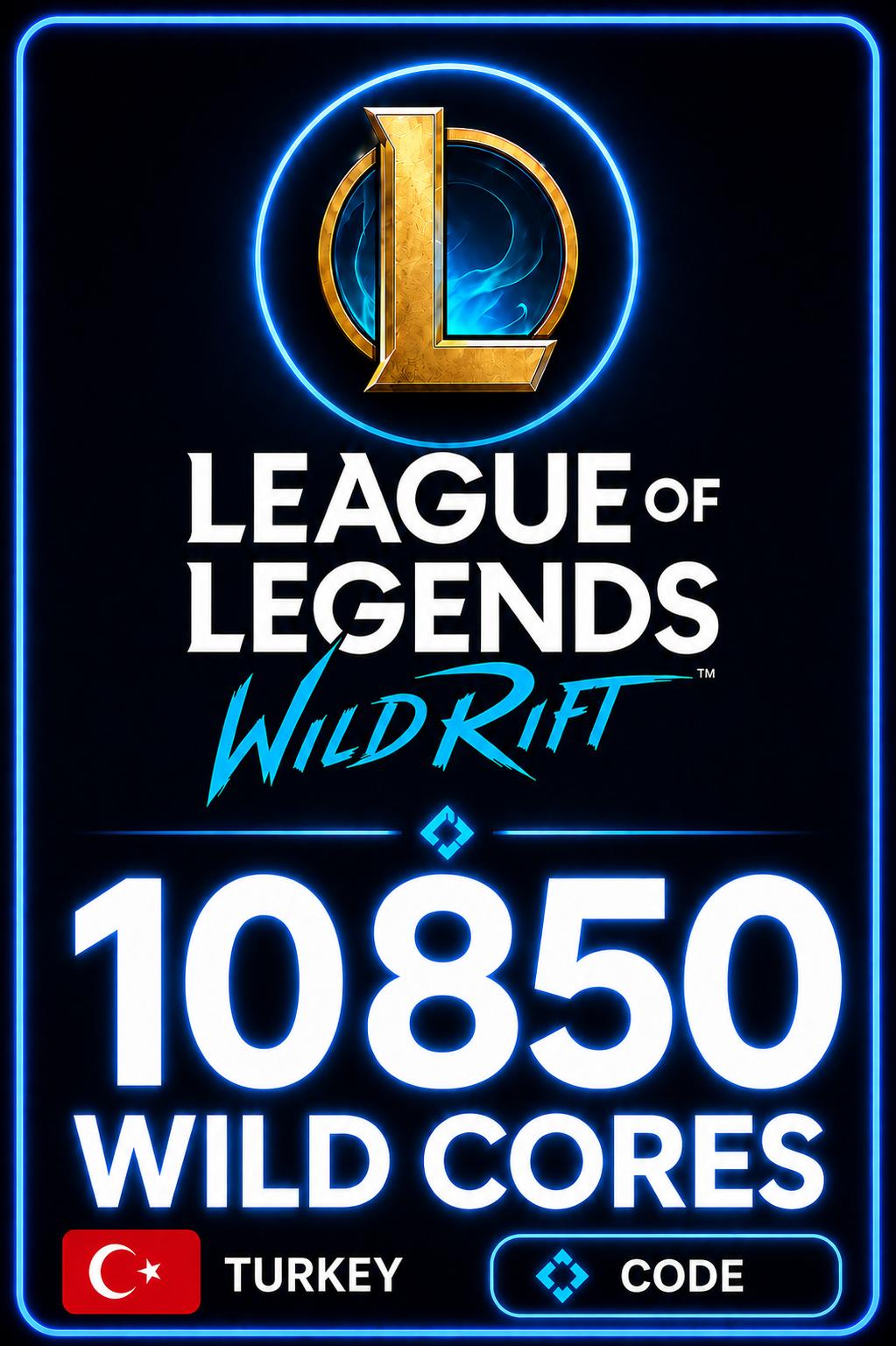 Riot Cash 2450 TRY - 10850 Wild Cores (Turkey Server)