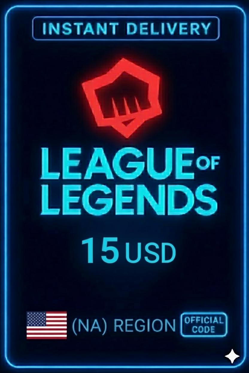 League Of Legends NA 15 Usd Riot Gift Card