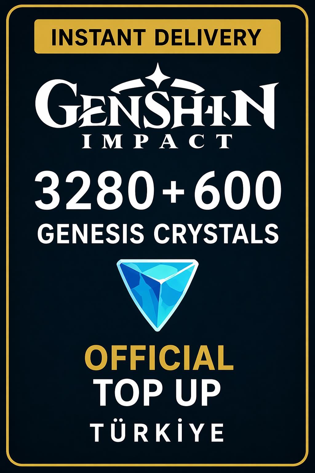 Genshin Impact 3280 + 600 Genesis Crystals Top Up (Türkiye)