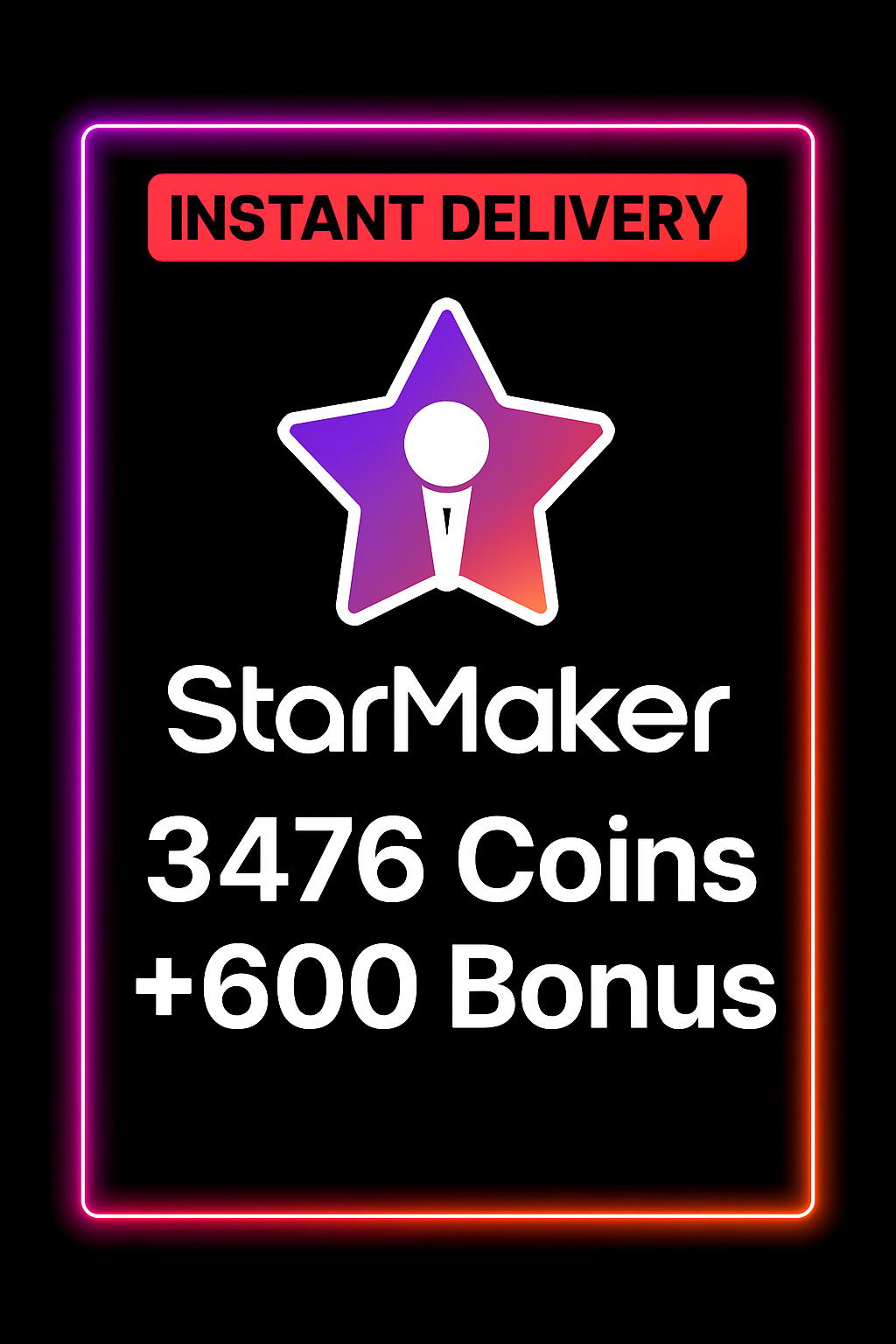 StarMaker 3476 Coins + 600 Bonus Top Up