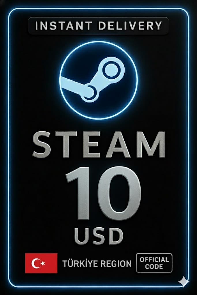 Steam Cüzdan Hediye Kartı - 10 USD (Türkiye)