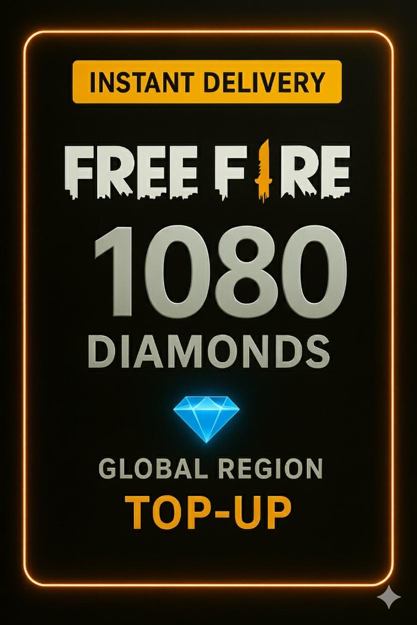 Recarga de 1080 diamantes de Free Fire