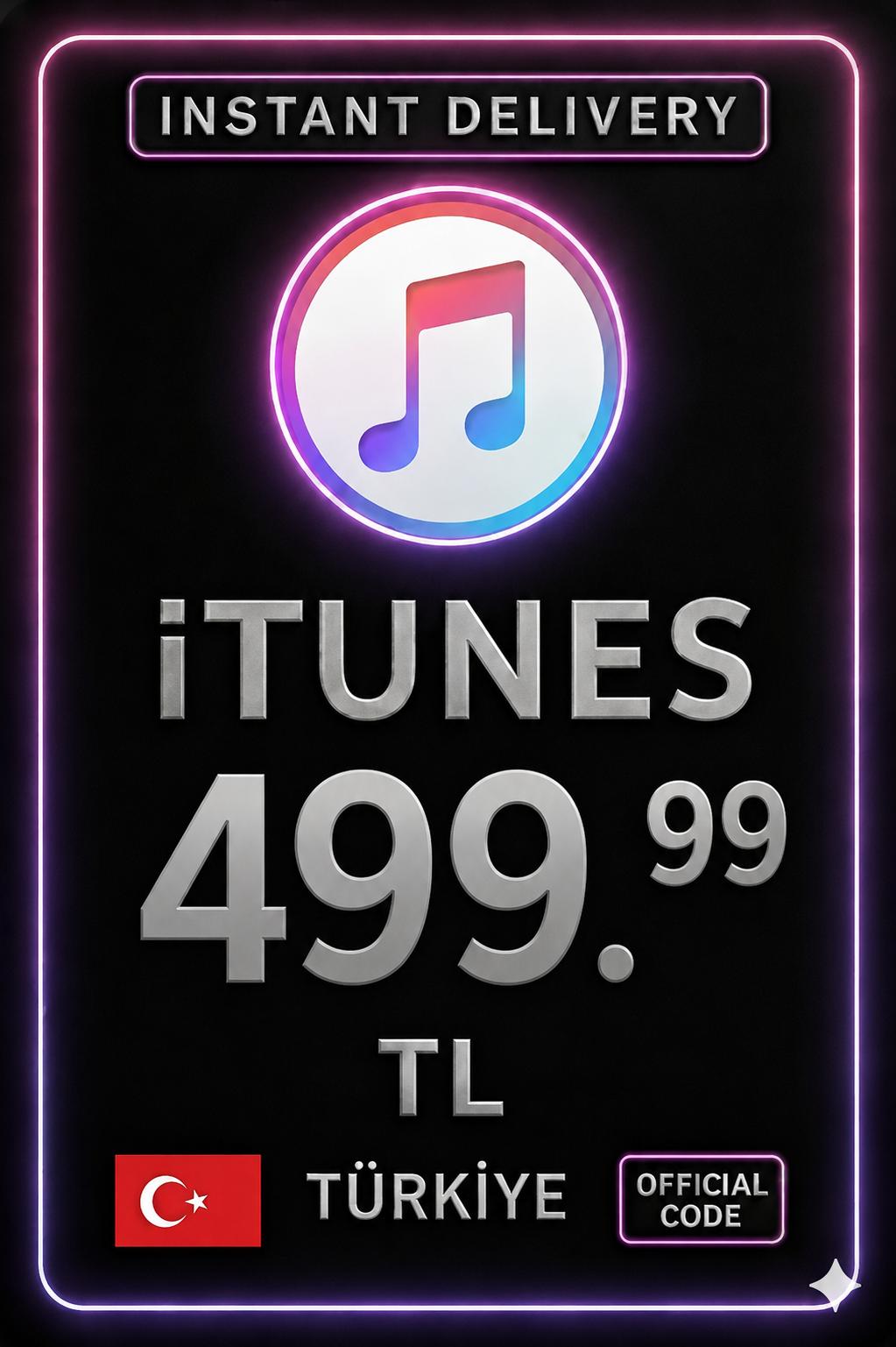 iTunes Hediye Kartı 499.99 TL Bakiye