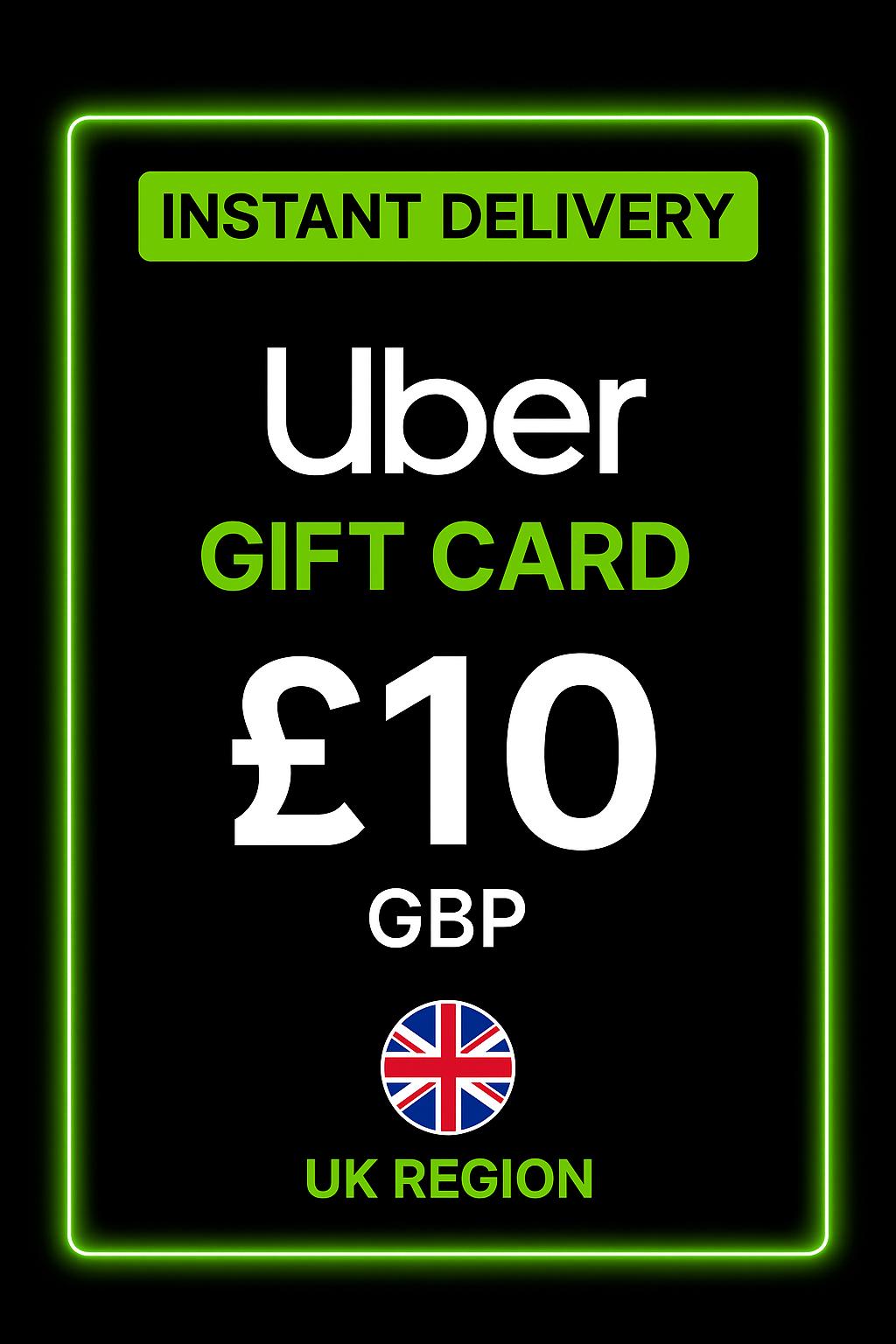 Uber Ajándékkártya - 10 GBP