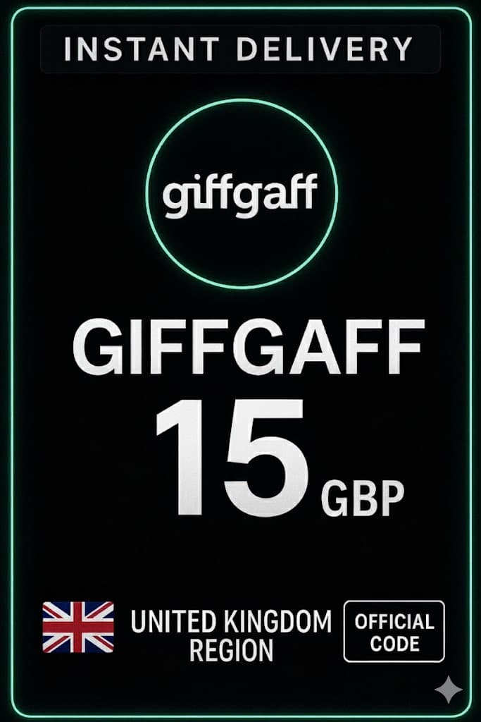 giffgaff 충전 바우처 - 15 GBP