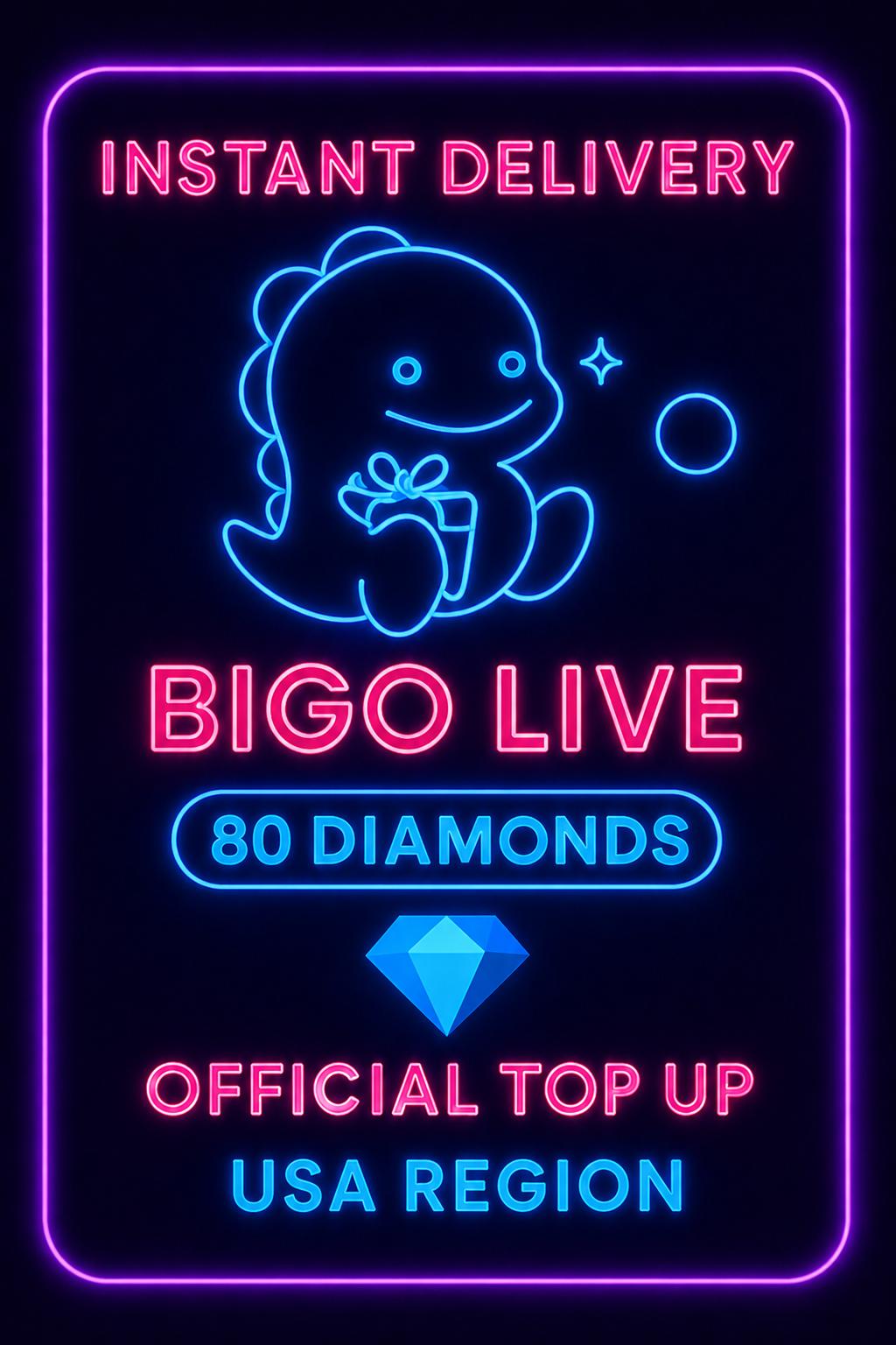 Bigo Live - 80 Diamonds (Top-Up) (US)
