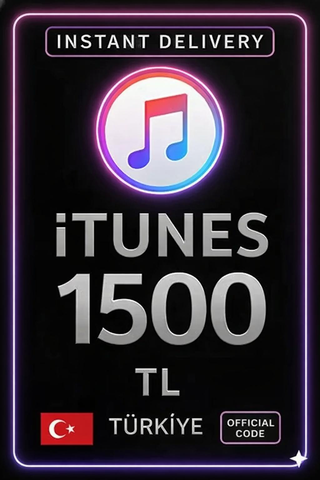 iTunes Hediye Kartı 1500 TL Bakiye