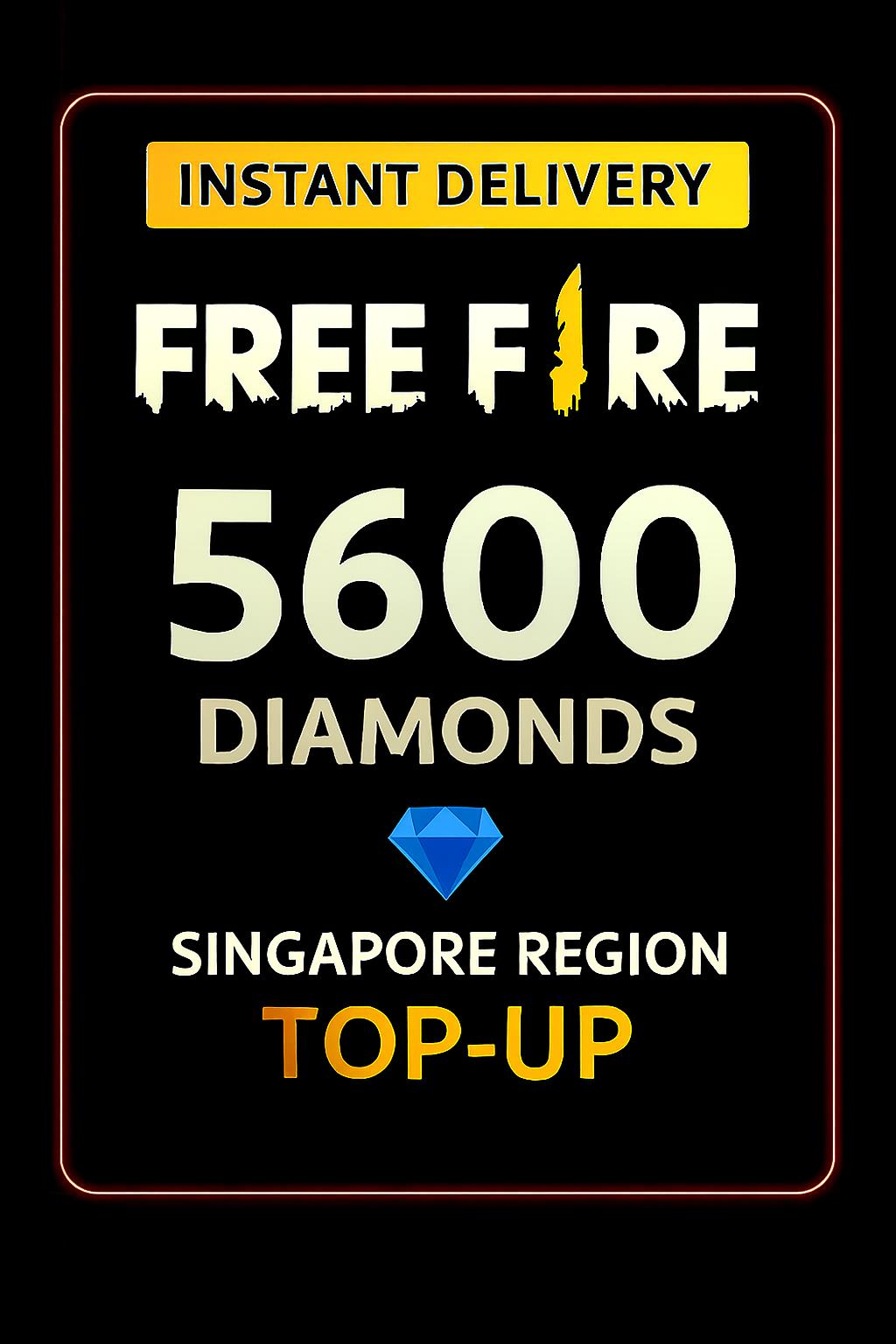 Recarga de 5600 Diamantes de Free Fire (Singapur)