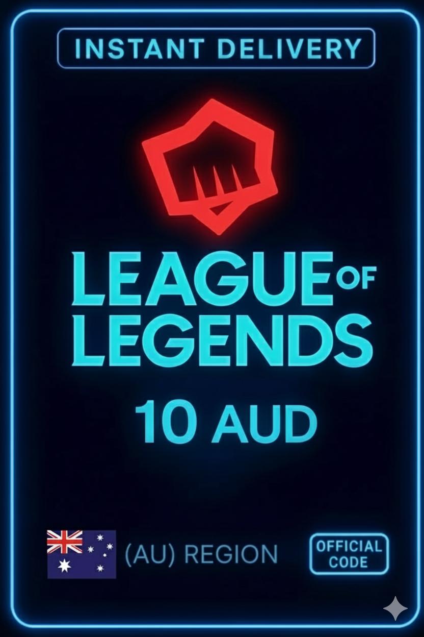 Card regalo RP da 10 AUD per League of Legends