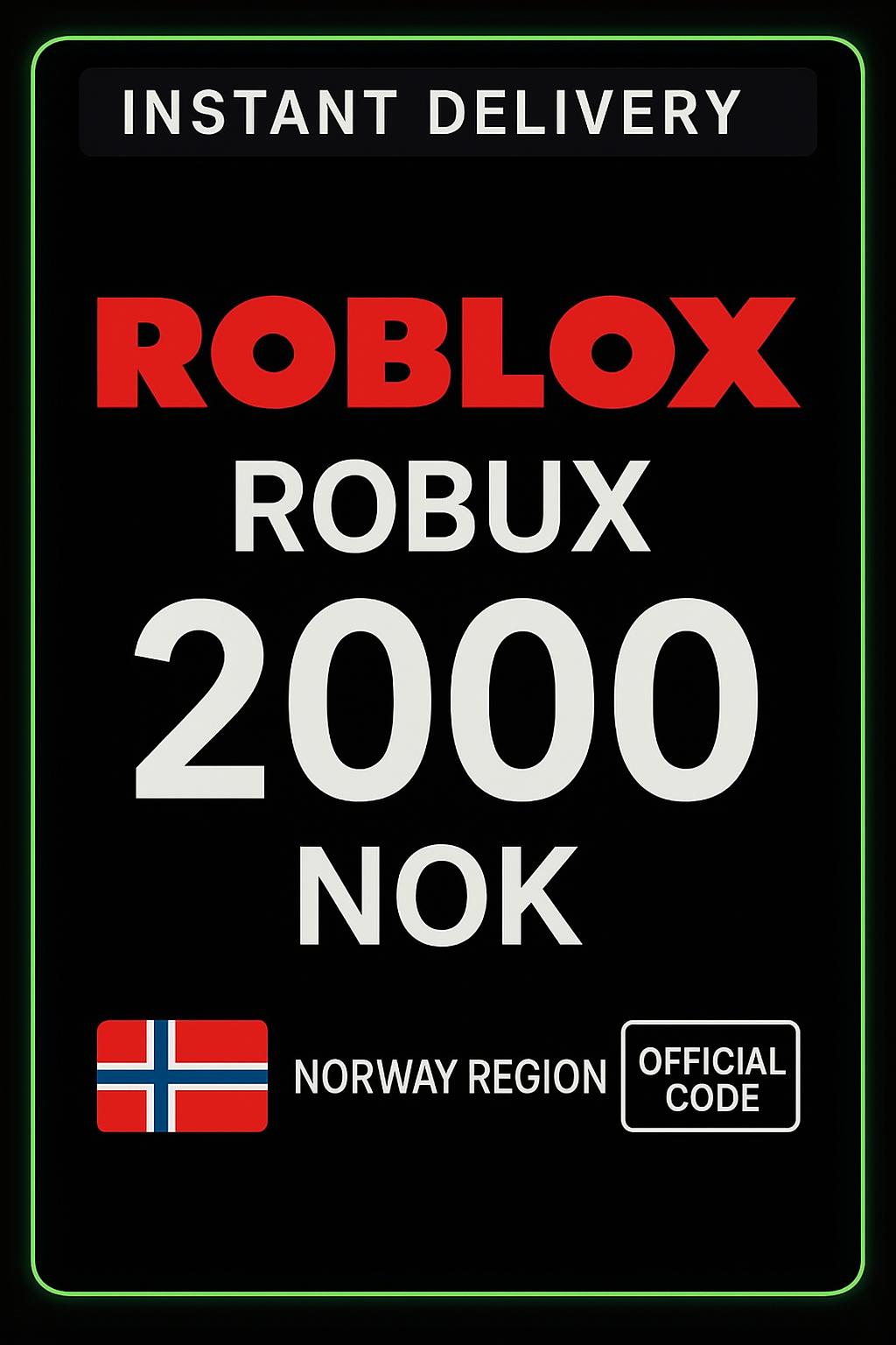 Roblox 2000 NOK Game Card (NO)