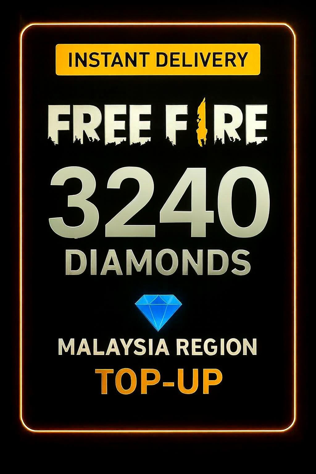 Recarga de 3240 Diamantes de Free Fire (Malasia)