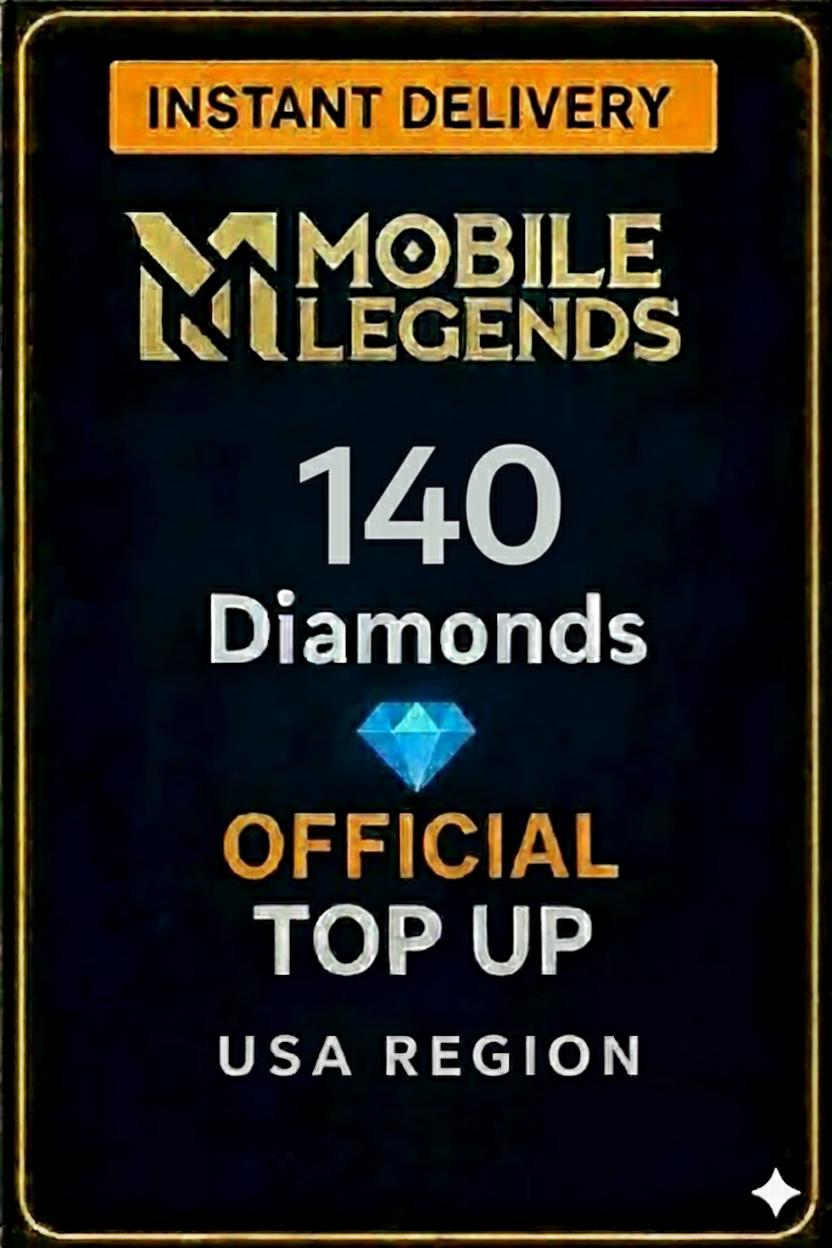 Mobile Legends - 140 Diamonds Top-Up (USA)