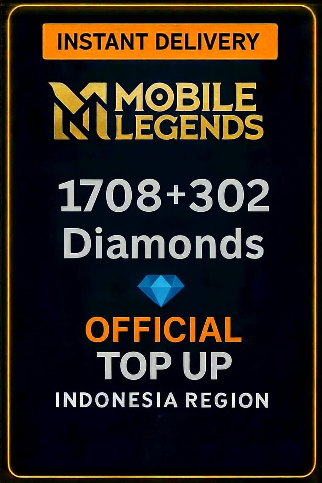 Mobile Legends 1708 + 302 Diamonds Top-Up (Indonesia)