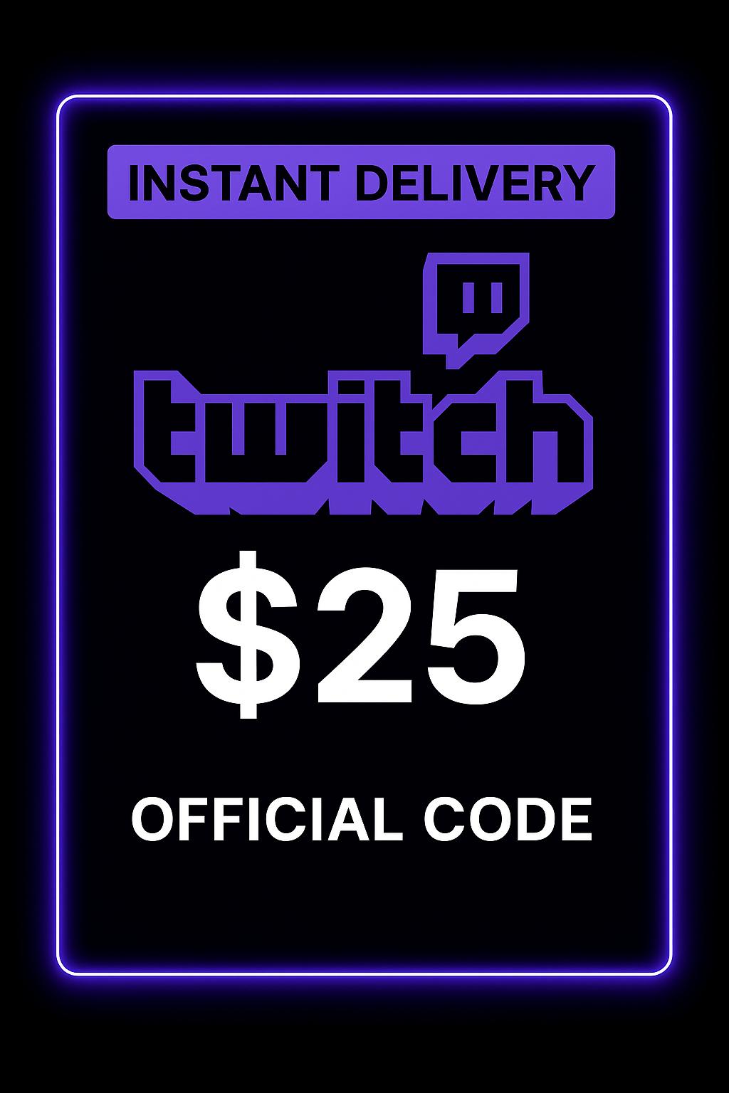Carte cadeau Twitch 25$