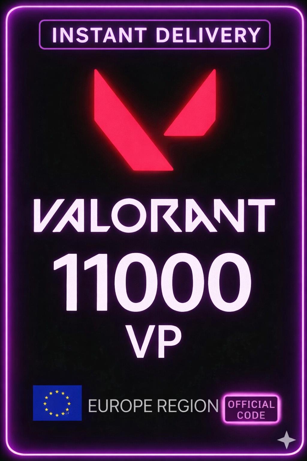Valorant Points 100€ - 11000 VP (EU Server)