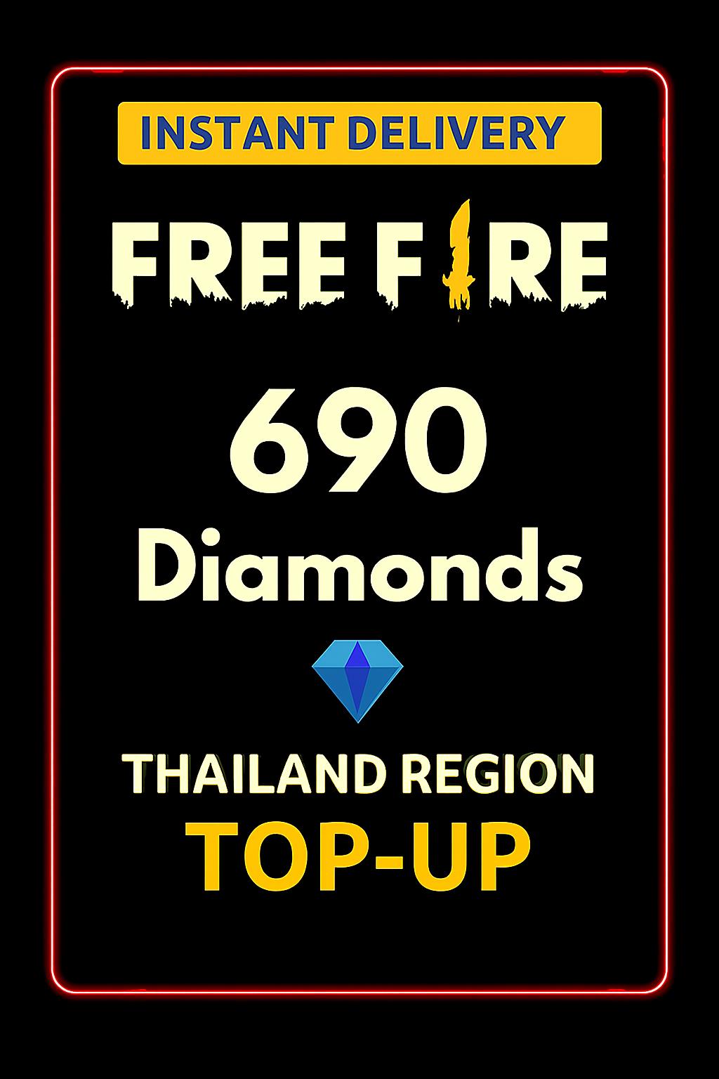 Free Fire 690 Διαμάντια Recharge (Ταϊλάνδη)