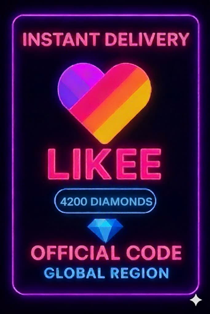 Подарункова картка Likee 4200 Діамантів Код - 100$