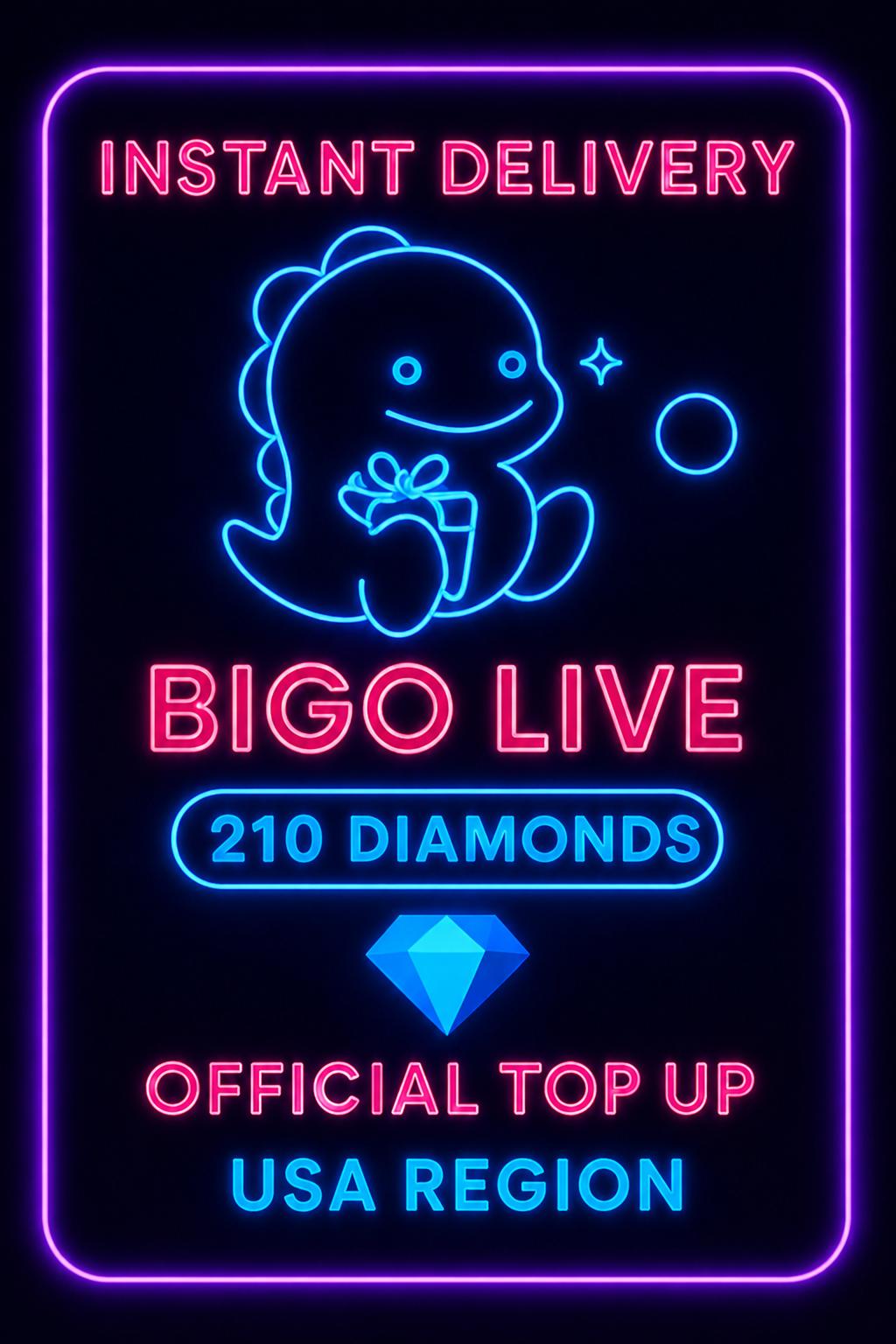 Bigo Live - 210 Diamonds (Top-Up) (US)