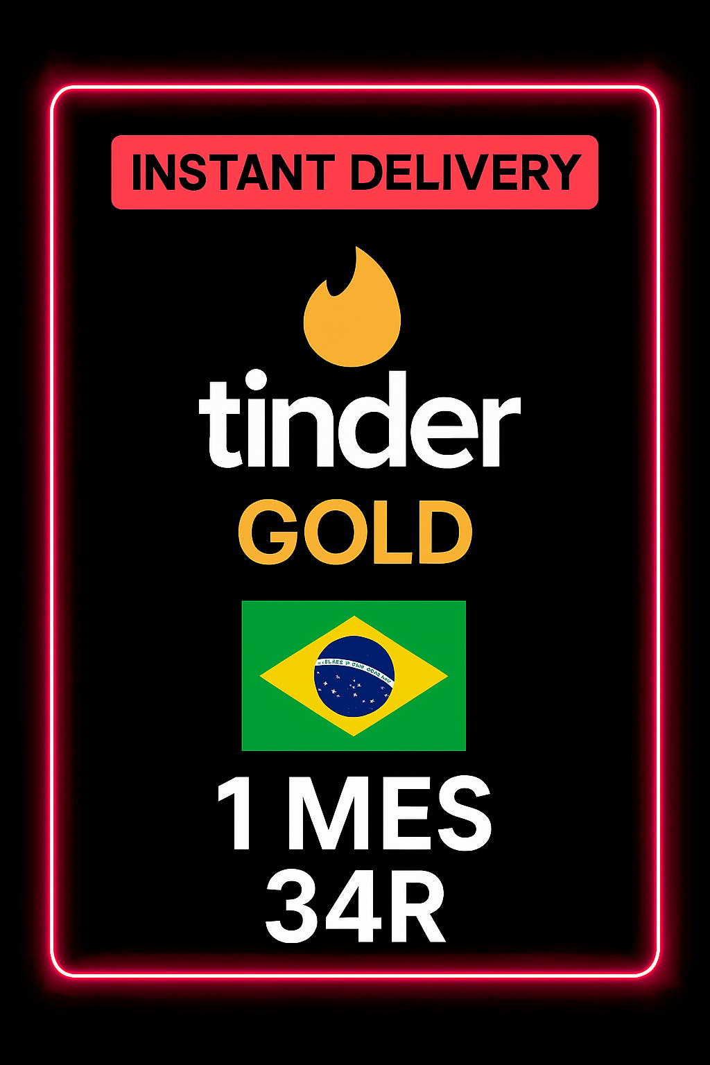Tinder Gold 1 Měsíc 34R - Brazílie