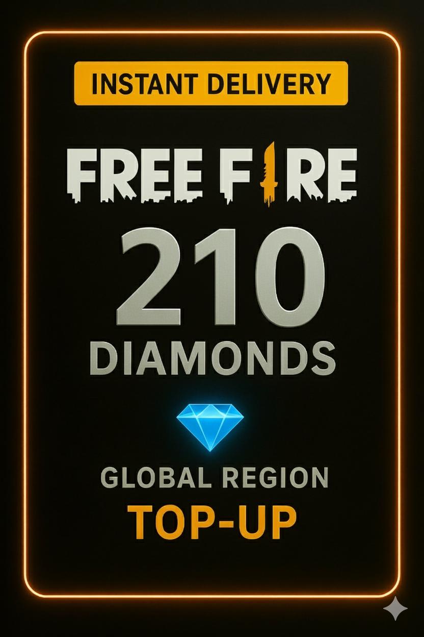 Recarga de 210 Diamantes en Free Fire