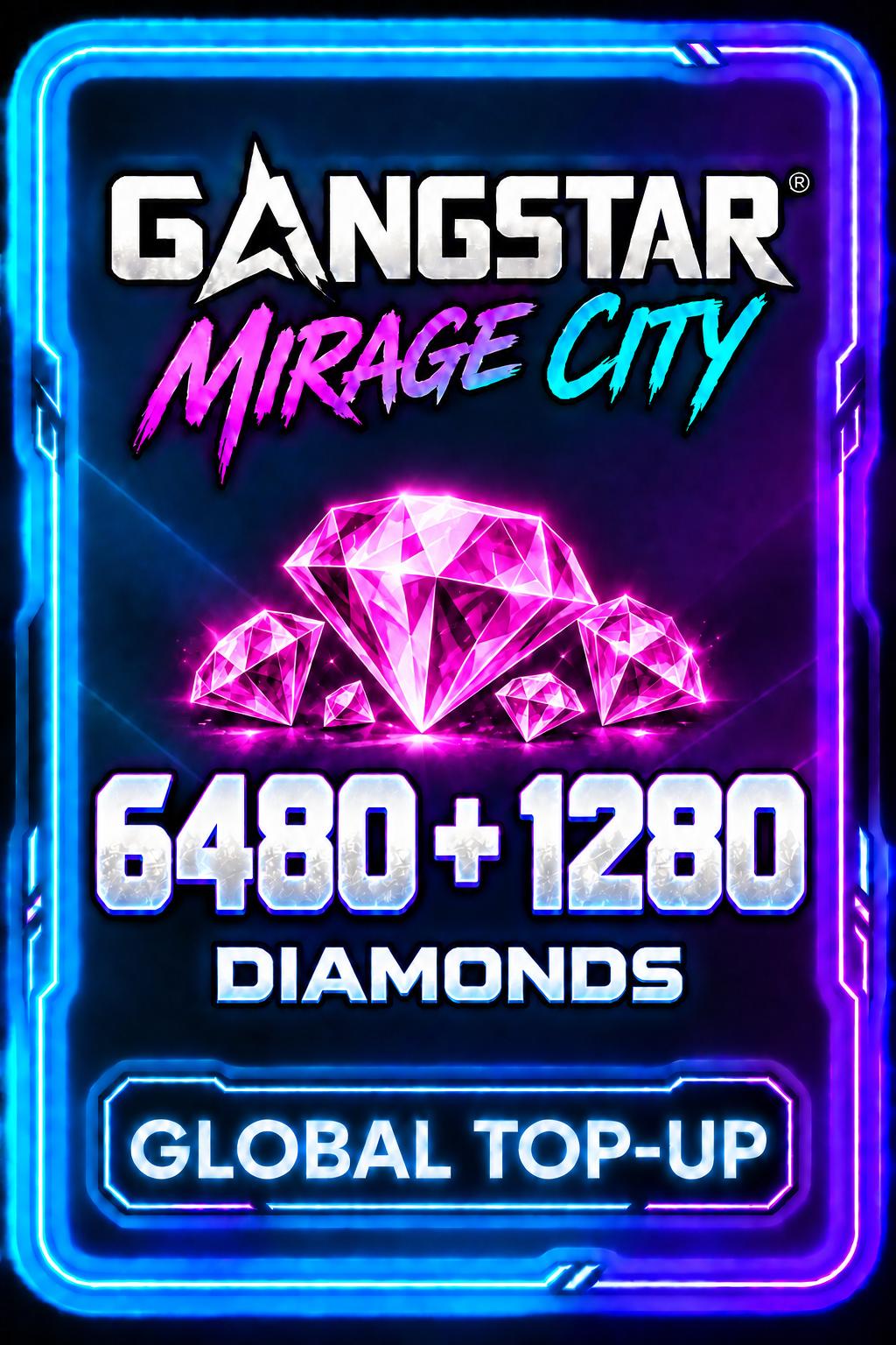 Gangstar Mirage City - 6480 + 1280 Diamonds (Top-Up)