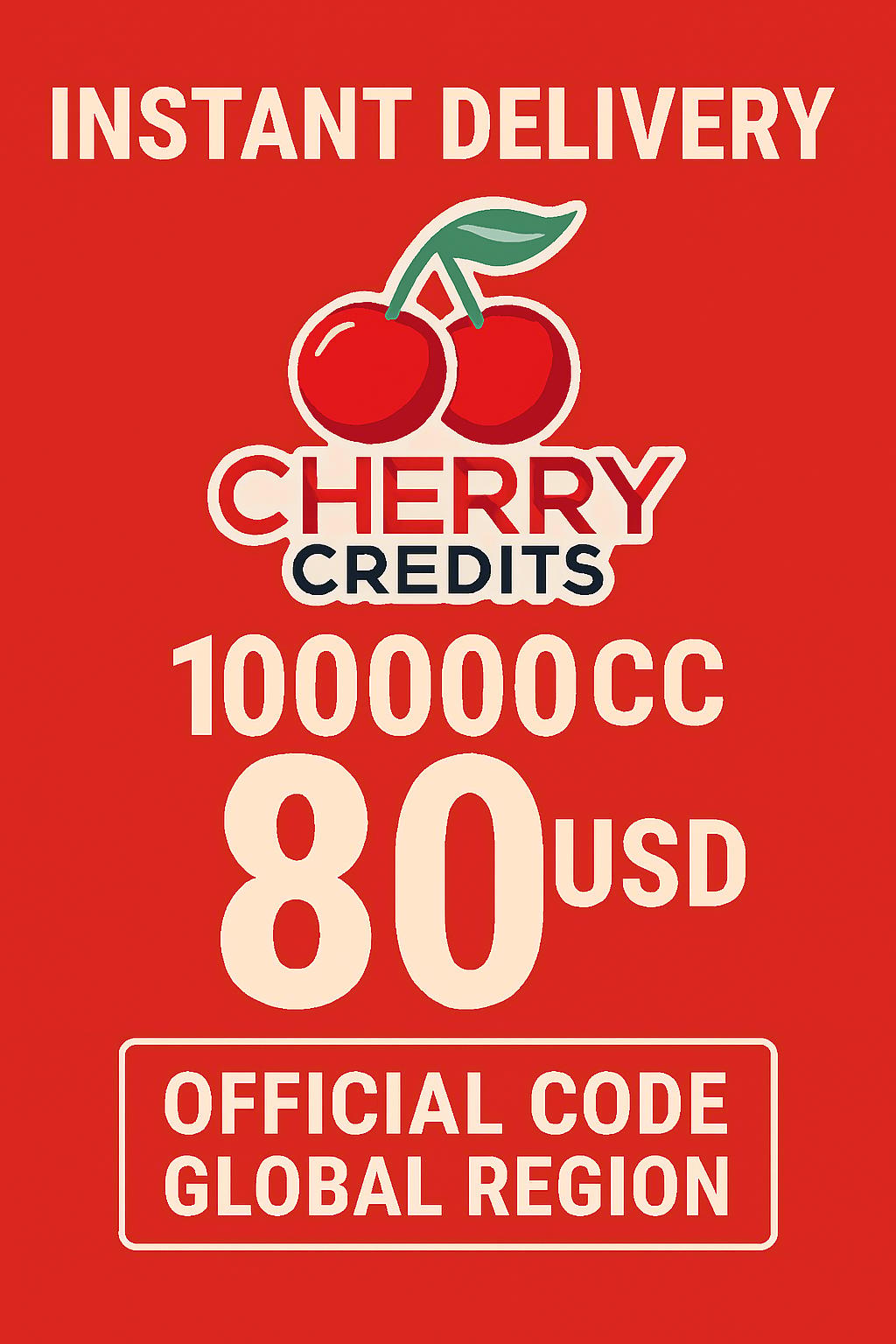 Cherry Credits 100,000 CC - $80