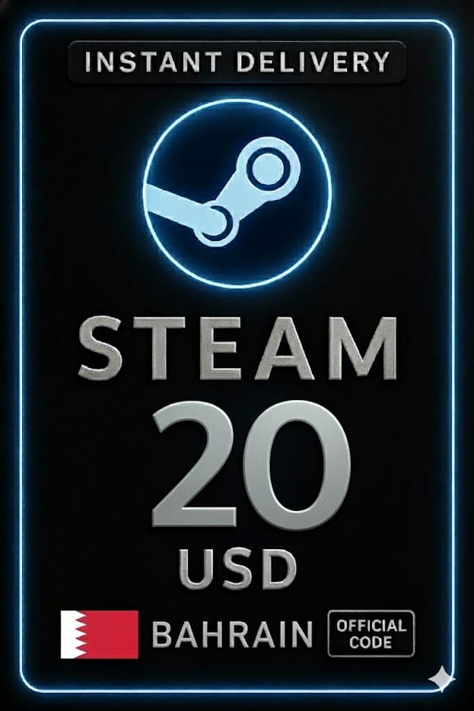Code de portefeuille Steam - 20 USD (Bahreïn)