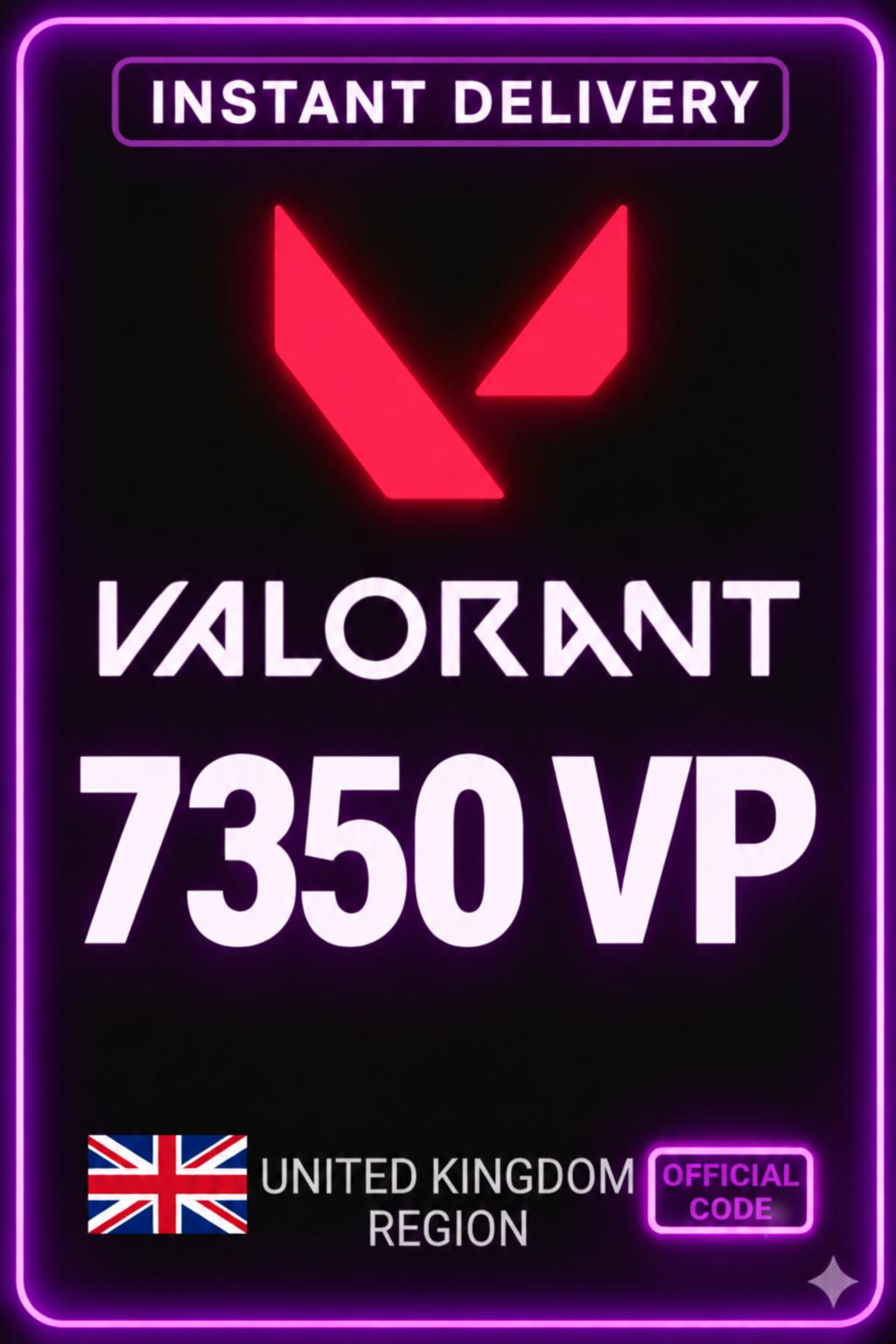 Valorant Points - 7350 VP (UK Server)