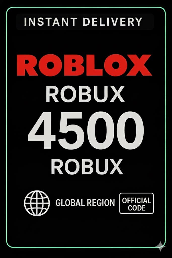 로블록스 기프트 카드 - 4500 로벅스 (글로벌)