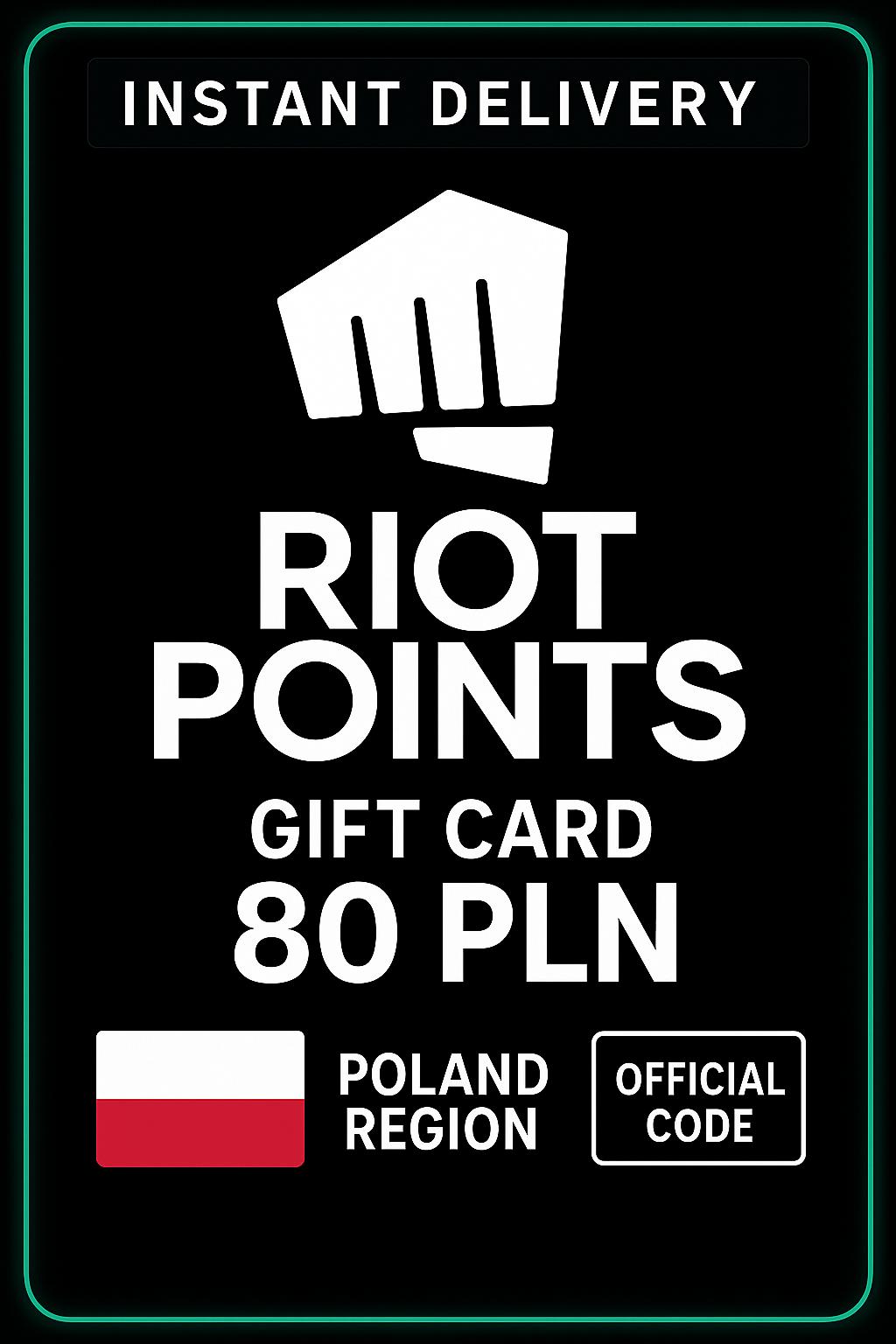 Riot Points Gift Card 80 PLN (Poland)