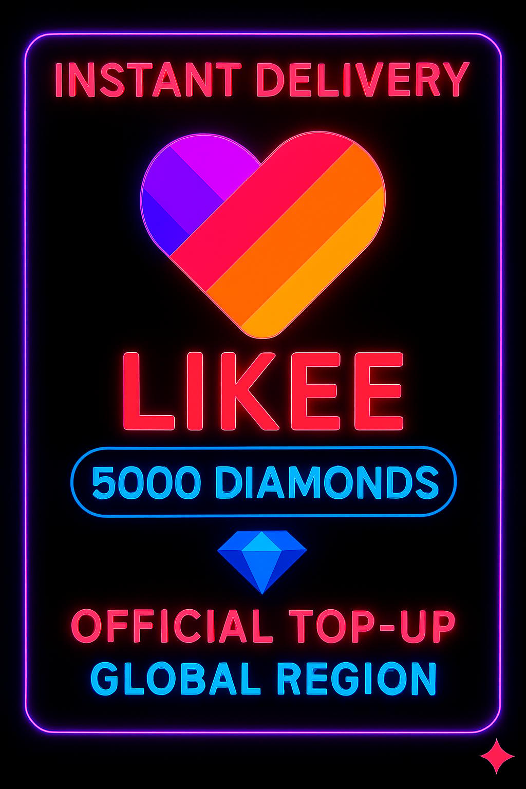 Likee 5000 Diamonds Top-Up (Global)