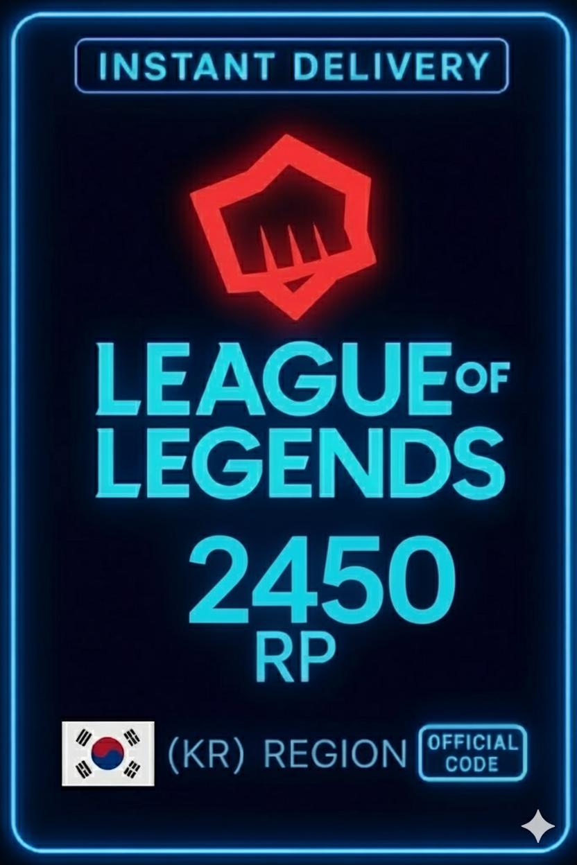 League Of Legends KR 2450 Riot Points