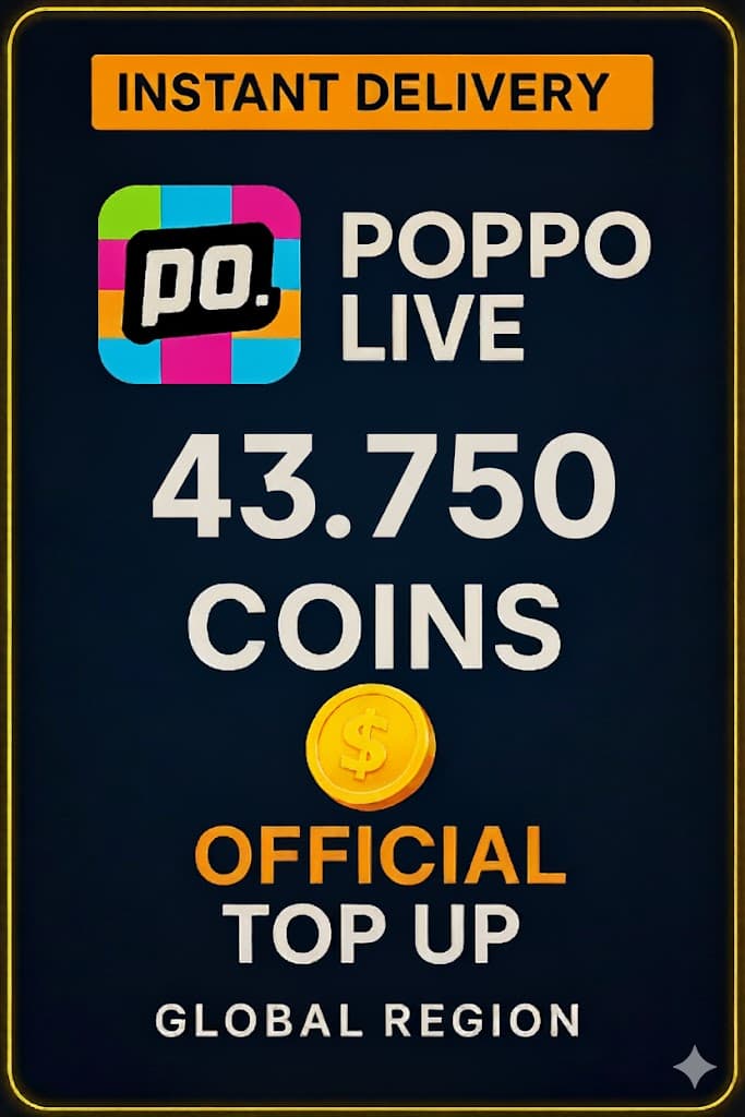 Poppo Live - 43750 Coins (Top-Up)