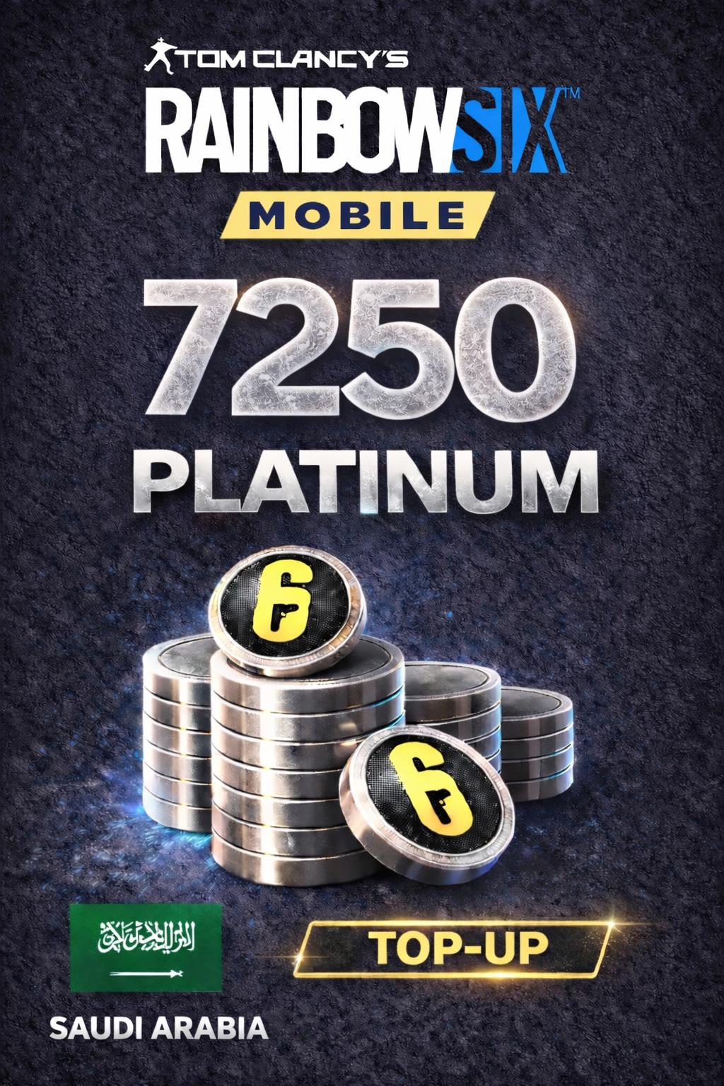 Rainbow Six Mobile - 7250 Platinum Top-Up (Saudi Arabia)