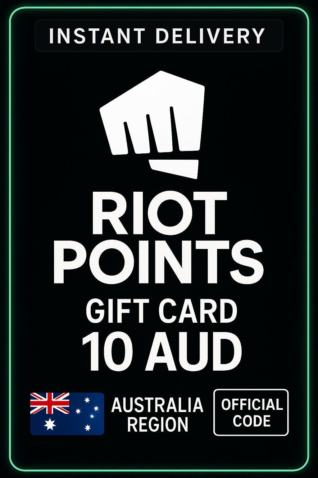 Riot Points Presentkort 10 AUD (Oceanien)
